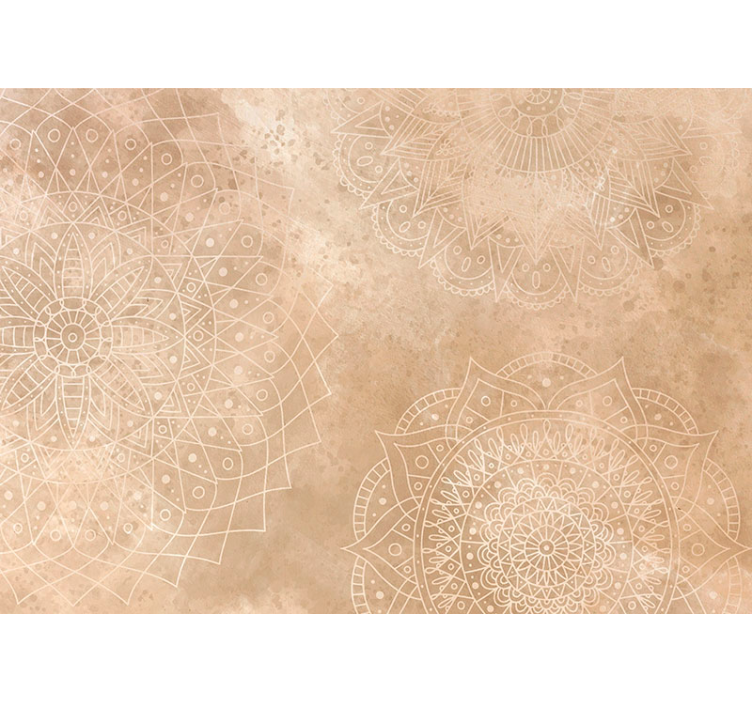 Beige blind with vintage mandalas design - TenStickers