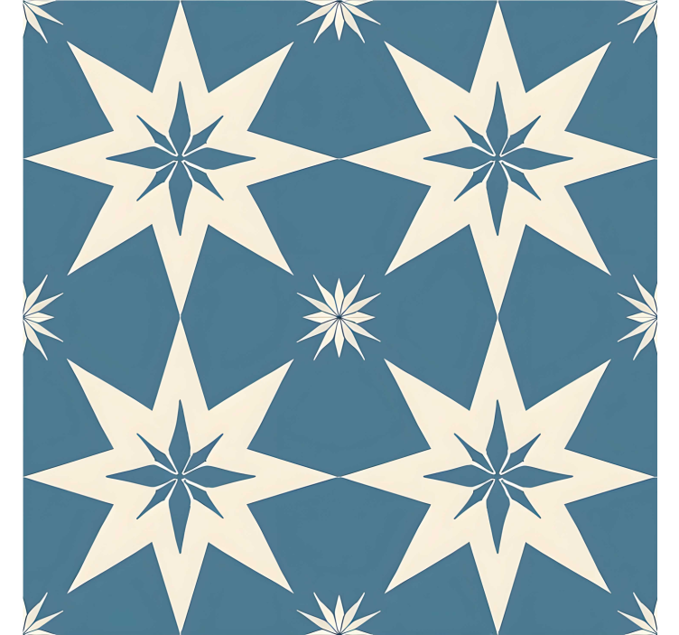 Blue blind with starry blue design - TenStickers