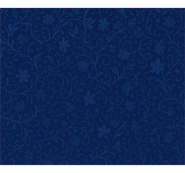 Blue blind with navy blue floral design - TenStickers