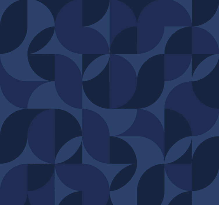 Blue blind retro geometric design - TenStickers