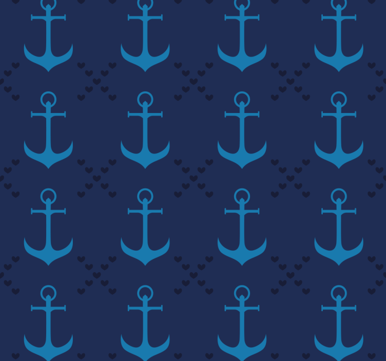 Blue blind with navy blue anchors - TenStickers