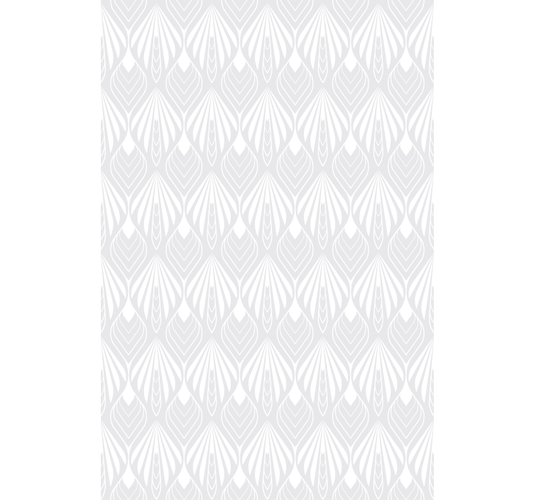 Modern blind in white and grey leaves pattern - TenStickers