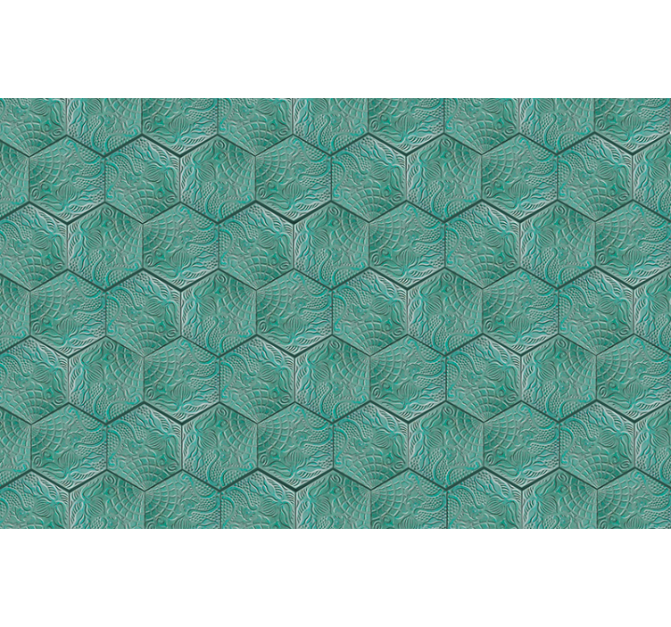 Green blind gaudí tile green - TenStickers