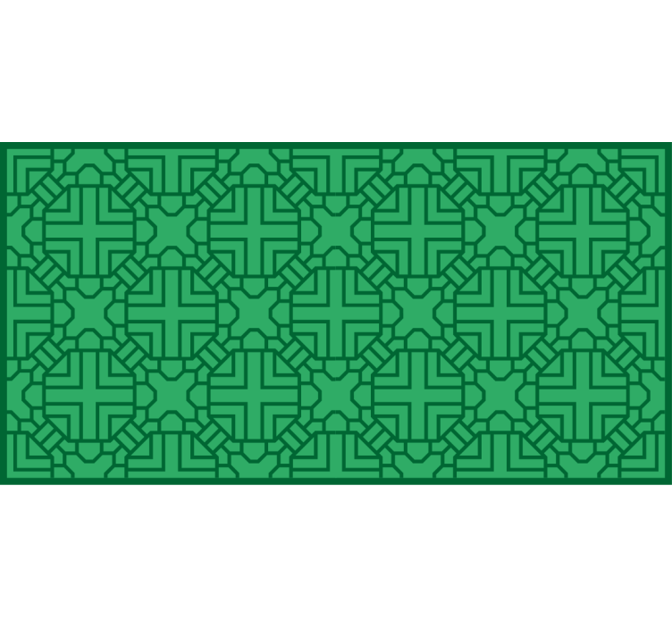 Green blind with korean leaf pattern - TenStickers