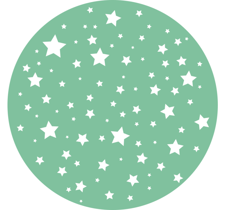 Green blind with round green stars - TenStickers