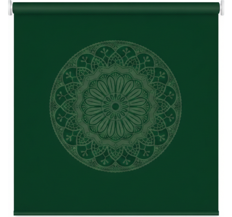 Green blind with green mandala design - TenStickers