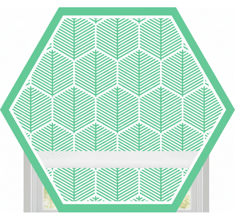 Green blind in hexagon shape of green plants - TenStickers