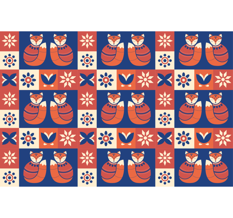 Living room blind with colorful animal pattern - TenStickers