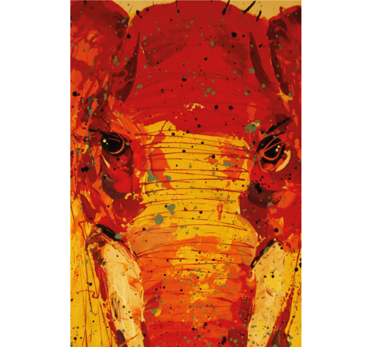 Living room blind with colorful elephant face - TenStickers