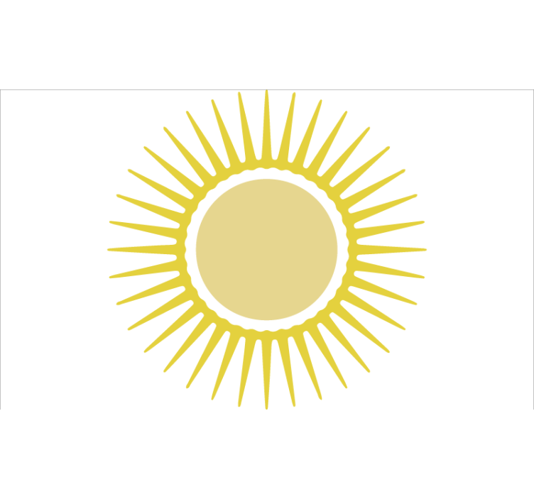 White blind with yellow sun design - TenStickers