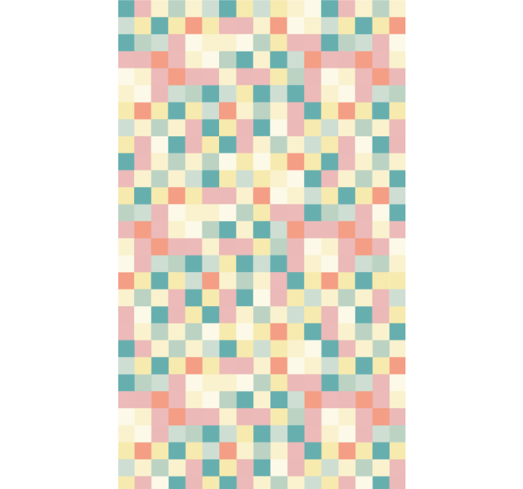 Colorful pastel squares bedroom blind - TenStickers