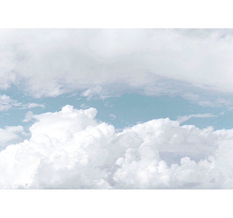 White blind like fluffy white clouds - TenStickers