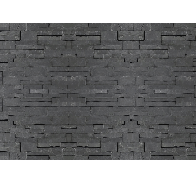 Grey blind with charcoal bricks design - TenStickers