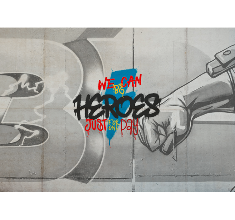 Grey blind we can be heroes - TenStickers