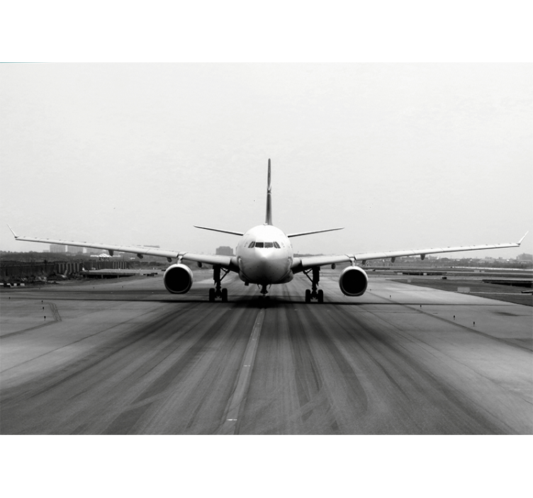 Grey blind taking off on the runway - TenStickers