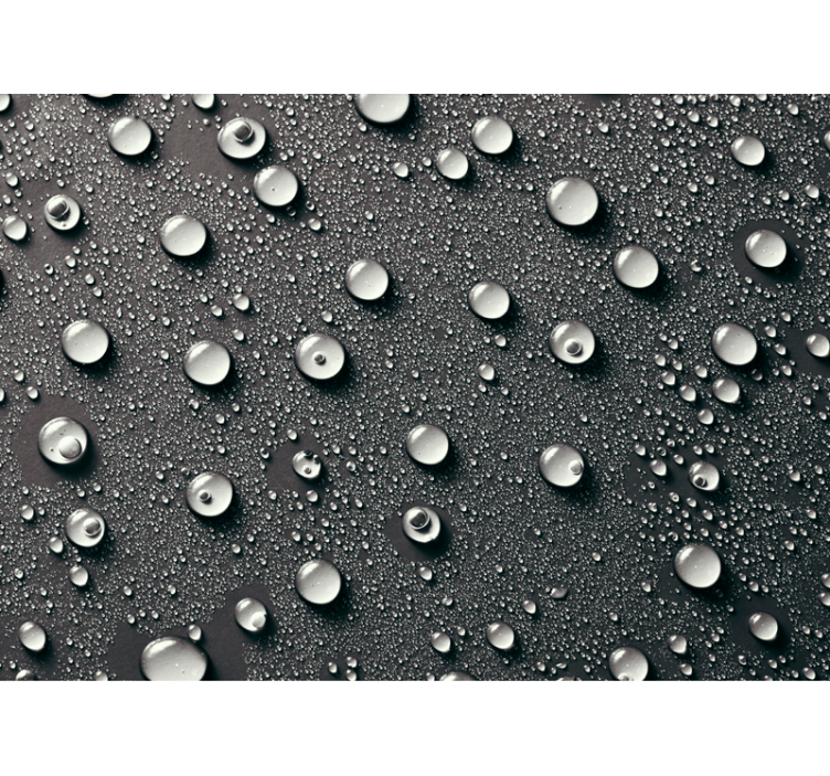 Grey blind wall mural gray bathroom background with bubbles - TenStickers