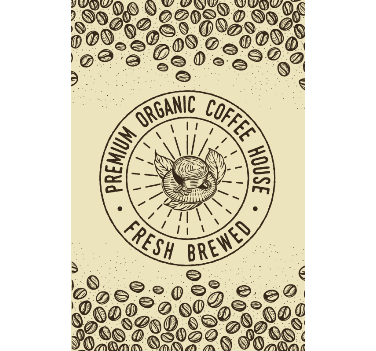Premium Organic Coffee House kitchen blind - TenStickers