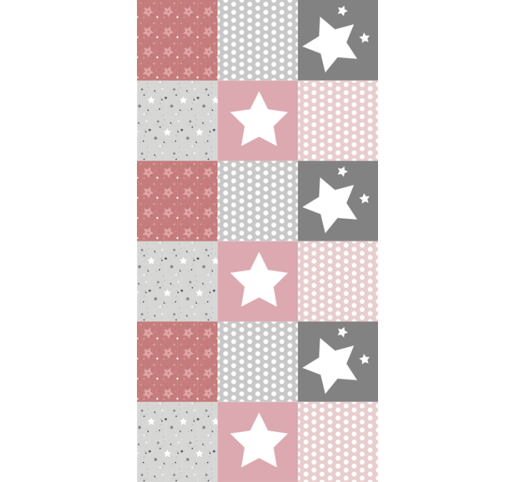 Patchwork Star Pattern nursery blind - TenStickers