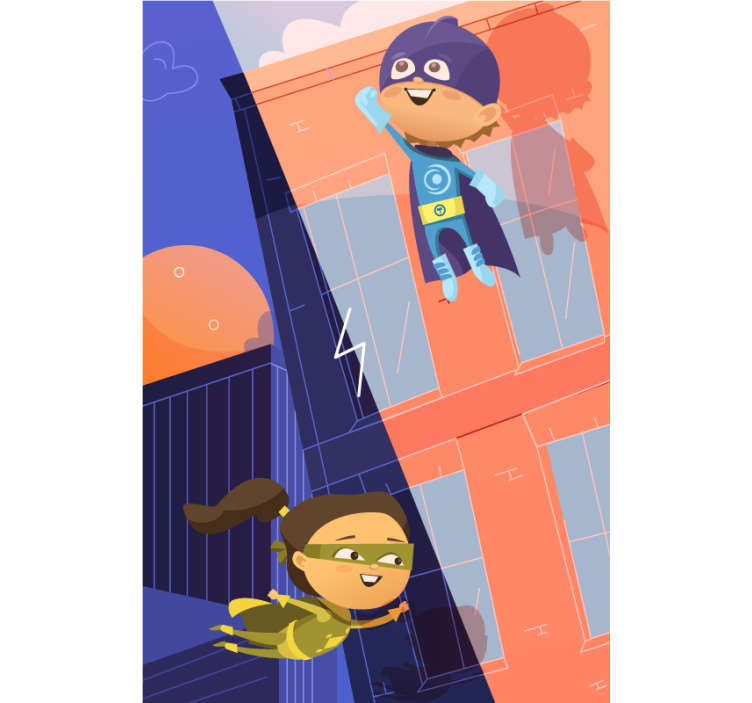 Superhero Adventure childrens blind - TenStickers