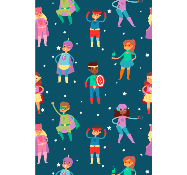 Superkids pattern Superhero blind - TenStickers
