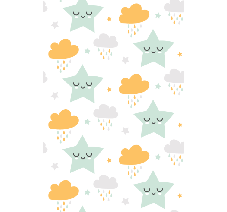 Sleepy Clouds Pattern nursery blind - TenStickers