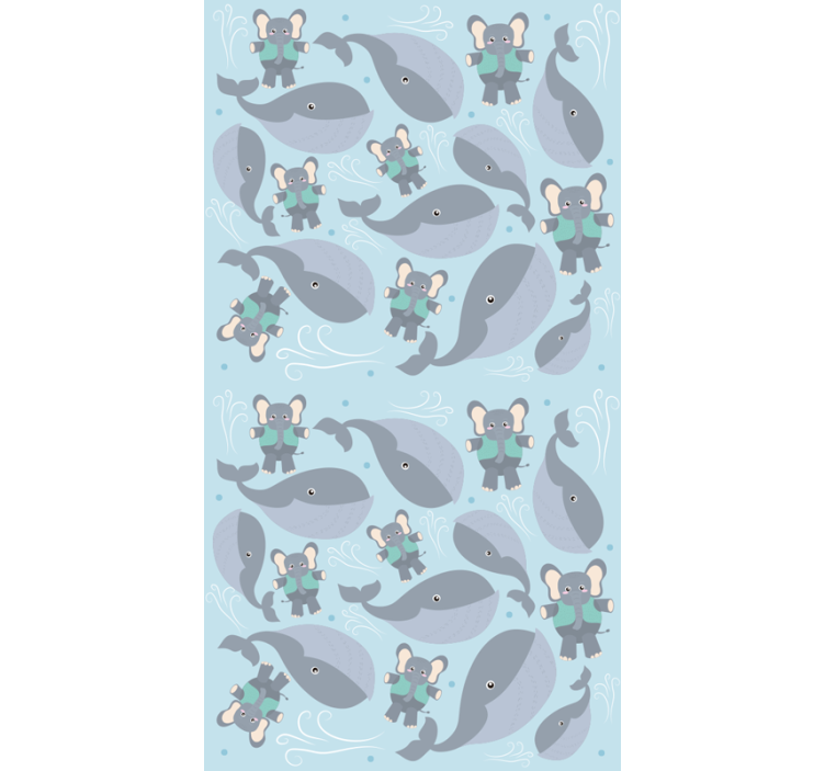 Whale and elephant Childrens blind - TenStickers