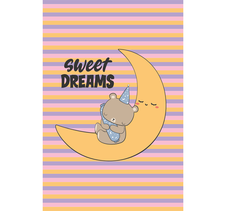 Moonlit Slumber Bear nursery blind - TenStickers