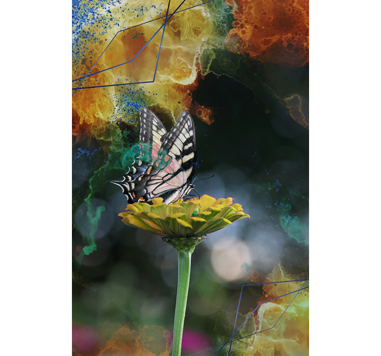 Butterfly blind butterfly floral arrangement - TenStickers