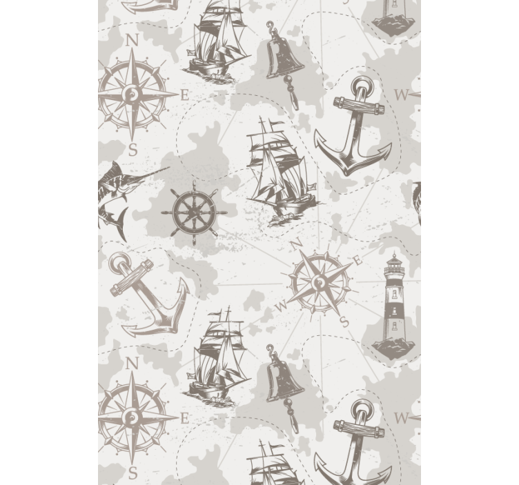 Nautical Exploration Motifs more vintage roller blind - TenStickers