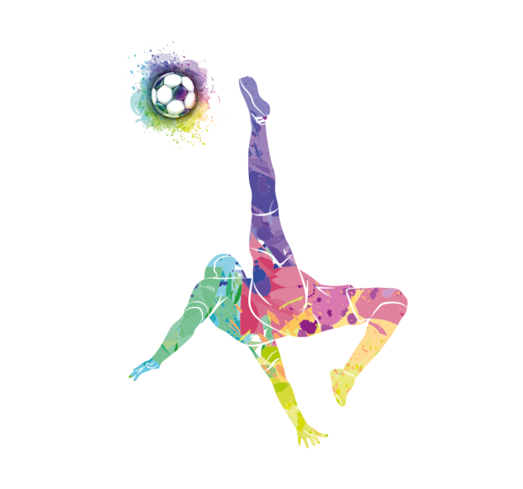 Watercolour football player sports blind - TenStickers