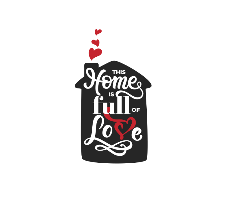 Home Full of Love Sign romantic blind - TenStickers