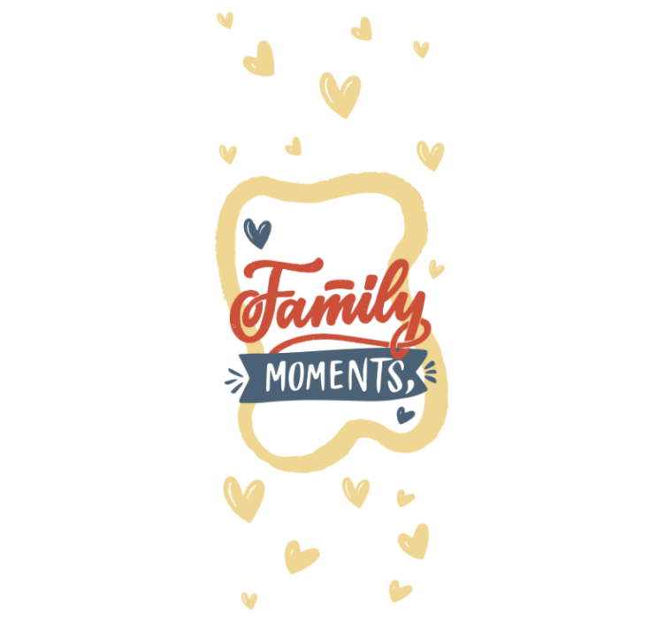 Cherish Precious Family Moments text roller blind - TenStickers