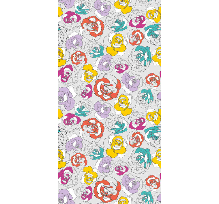 Colorful Rose Pattern flower blind - TenStickers