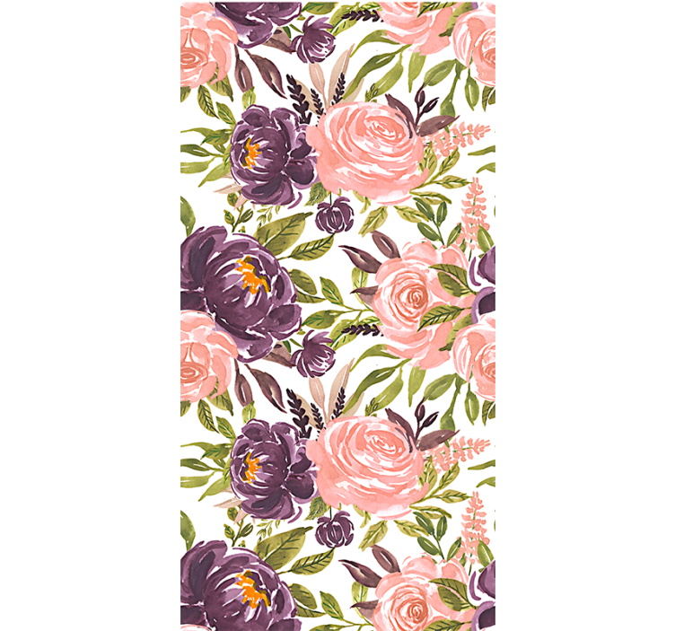 Charming aquarella blooms living room blind - TenStickers