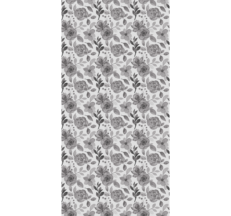 gray roses with grey leaves Flower blind - TenStickers
