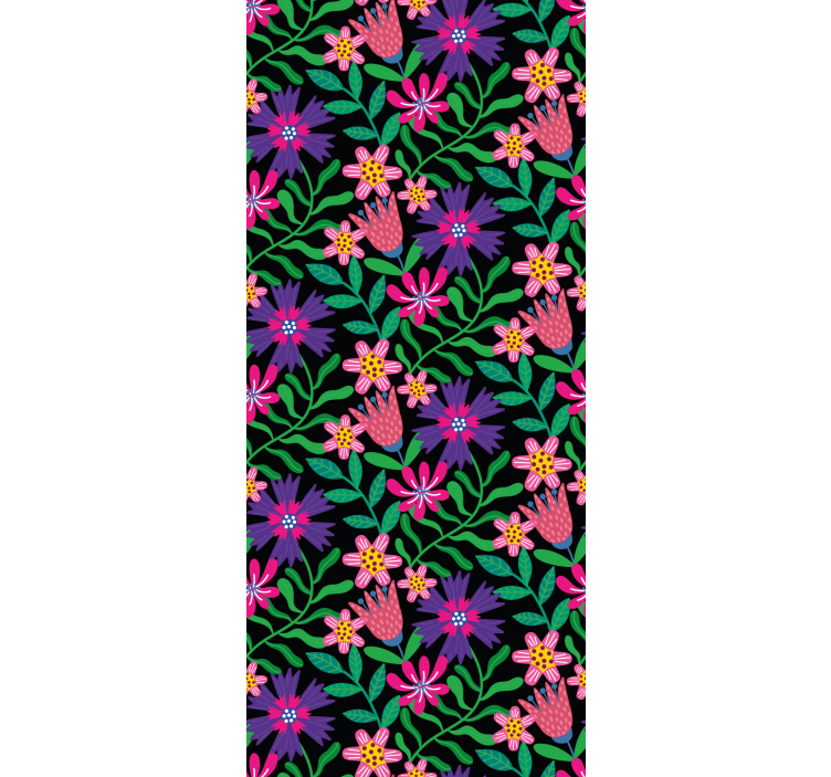 Floral Harmony Design flowers and plant blind - TenStickers