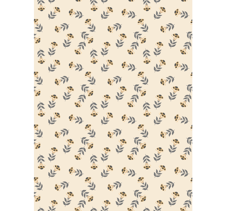 Beige minimalistic pattern flowers and plant blind - TenStickers