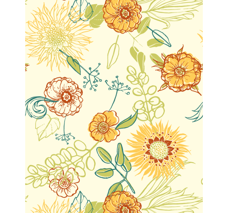 Vibrant Floral Patterns flowers and plant blind - TenStickers