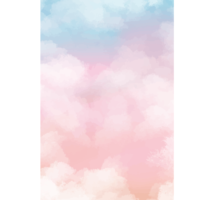 watercolor pastel sky cloud bedroom blind - TenStickers