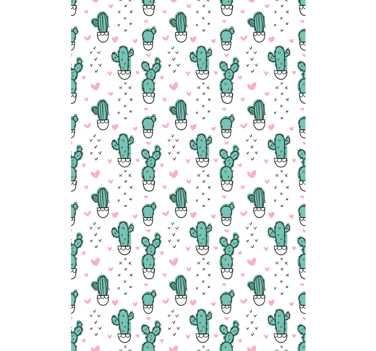 Cactus roller blind with a delightful heart design - TenStickers