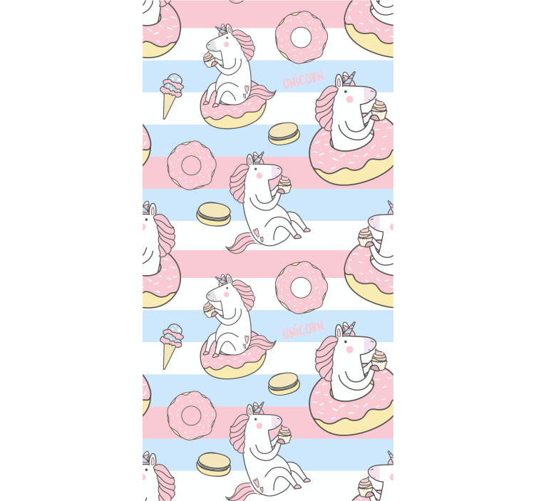 Unicorn Dessert Delights funky roller blind - TenStickers
