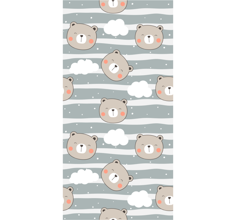 Cute Bear Faces nursery blind - TenStickers