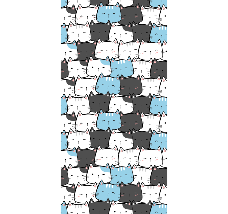 Cute Cat Faces animal blind - TenStickers
