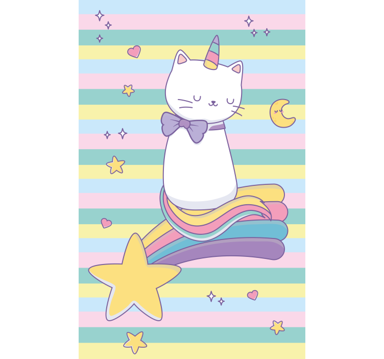 Magical cat unicorn childrens blind - TenStickers