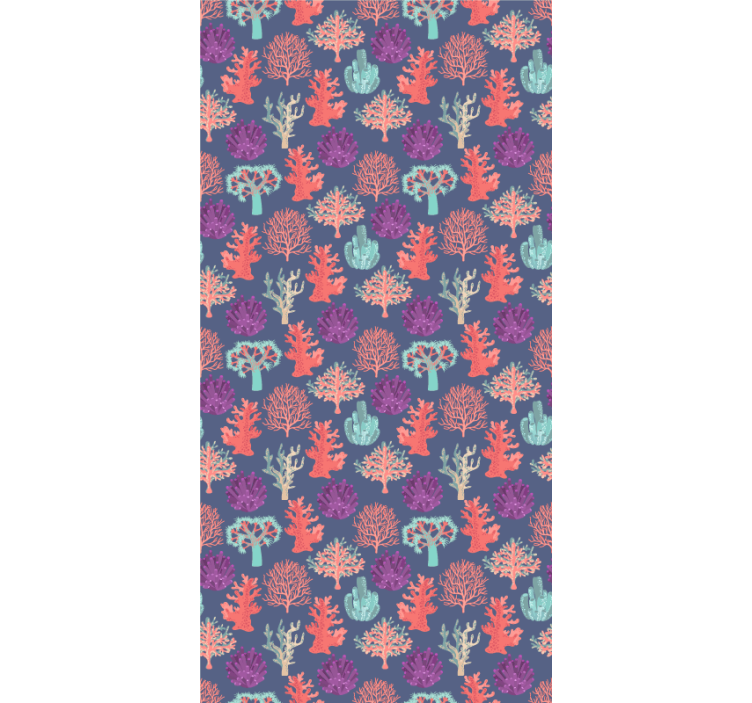 Colorful Coral Patterns flowers and plant blind - TenStickers