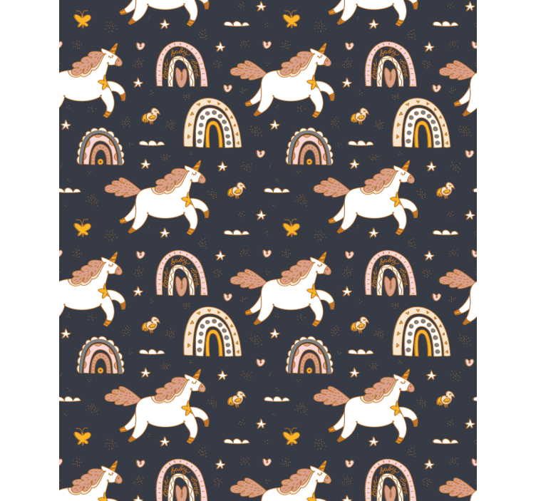 Charming unicorn motif childrens blind - TenStickers