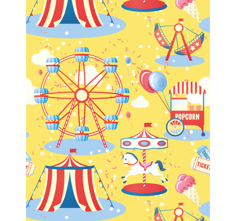 Carnival Joyride funky roller blind - TenStickers