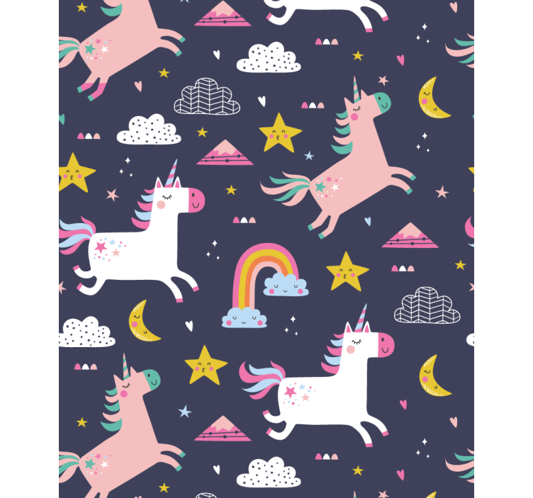 Unicorns and stars childrens blind - TenStickers