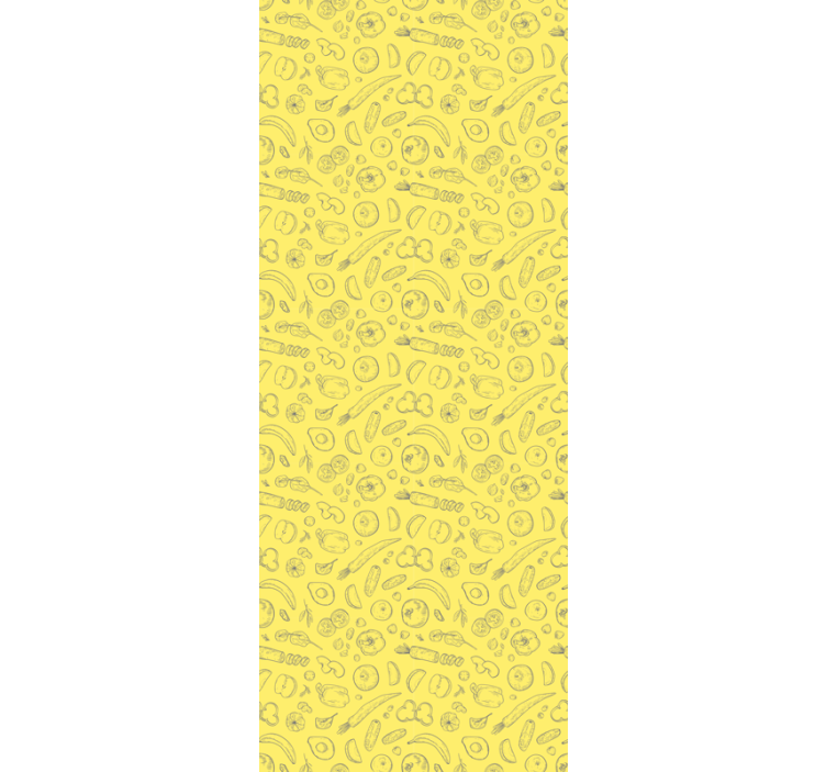 Sketchy fruit pattern kitchen blind - TenStickers