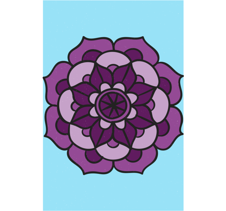 Flower blind intricate purple blossom - TenStickers